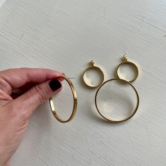 Jenny Bird Edie Hoops, Gold - Picture 5 of 5